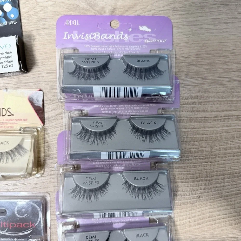 Ardell False Eyelashes Lot Assorted Wispy Glam Natural Strip Lashes ELF Makeup